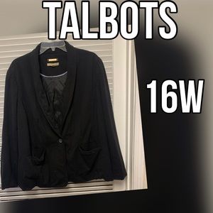 Talbots Black Blazer 16W